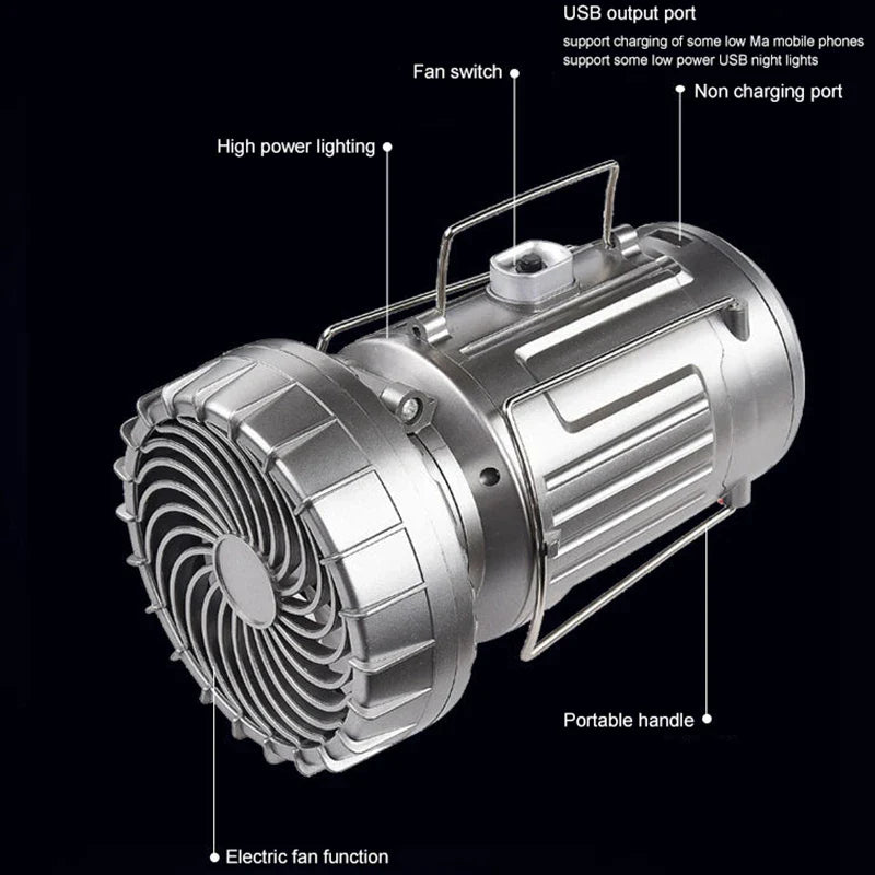 3 IN 1 Portable Camping Lights Solar Powered