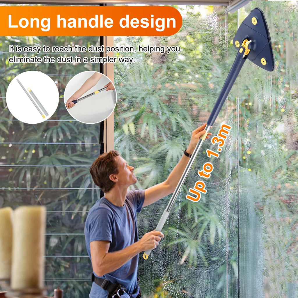 360° Rotatable Self-Wringing Telescopic Triangle Mop