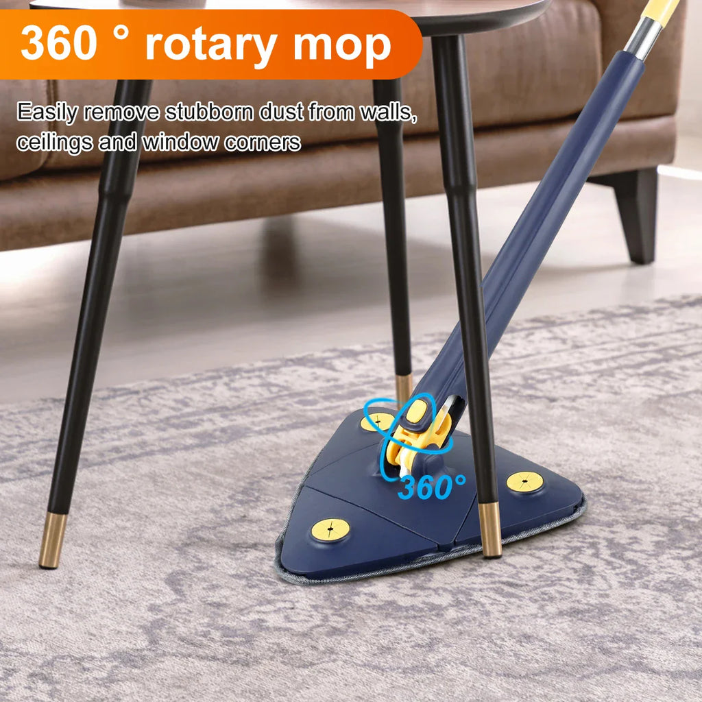 360° Rotatable Self-Wringing Telescopic Triangle Mop