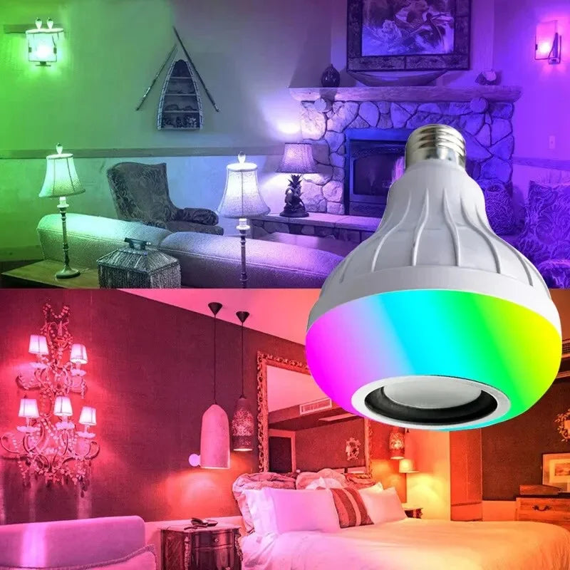 LED Stage Lighting E27 RGB Bluetooth Music Bulb with Remote Control