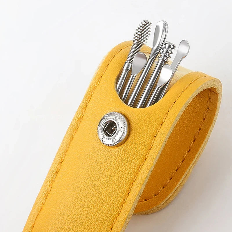 Ear Cleaner & Earpick Wax Remover Curette & Cleaner Kit For SelfCare