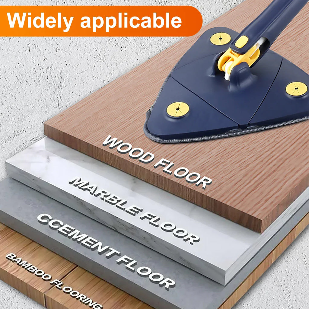 360° Rotatable Self-Wringing Telescopic Triangle Mop