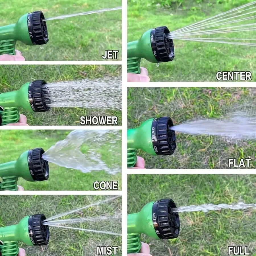 Expandable Magic Hose & High-Pressure Car Wash With 7 Water Spraying Functions
