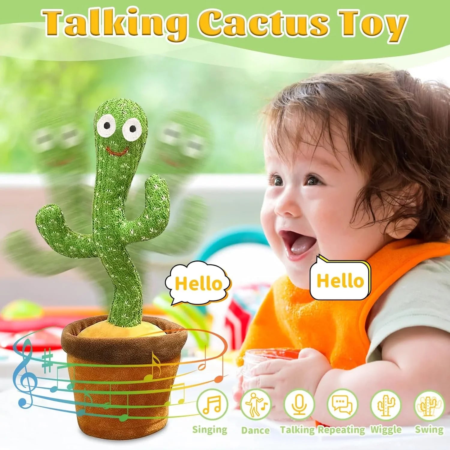 Intelligent Kawaii Cactus Interactive Learning and Musical Toy for Kids