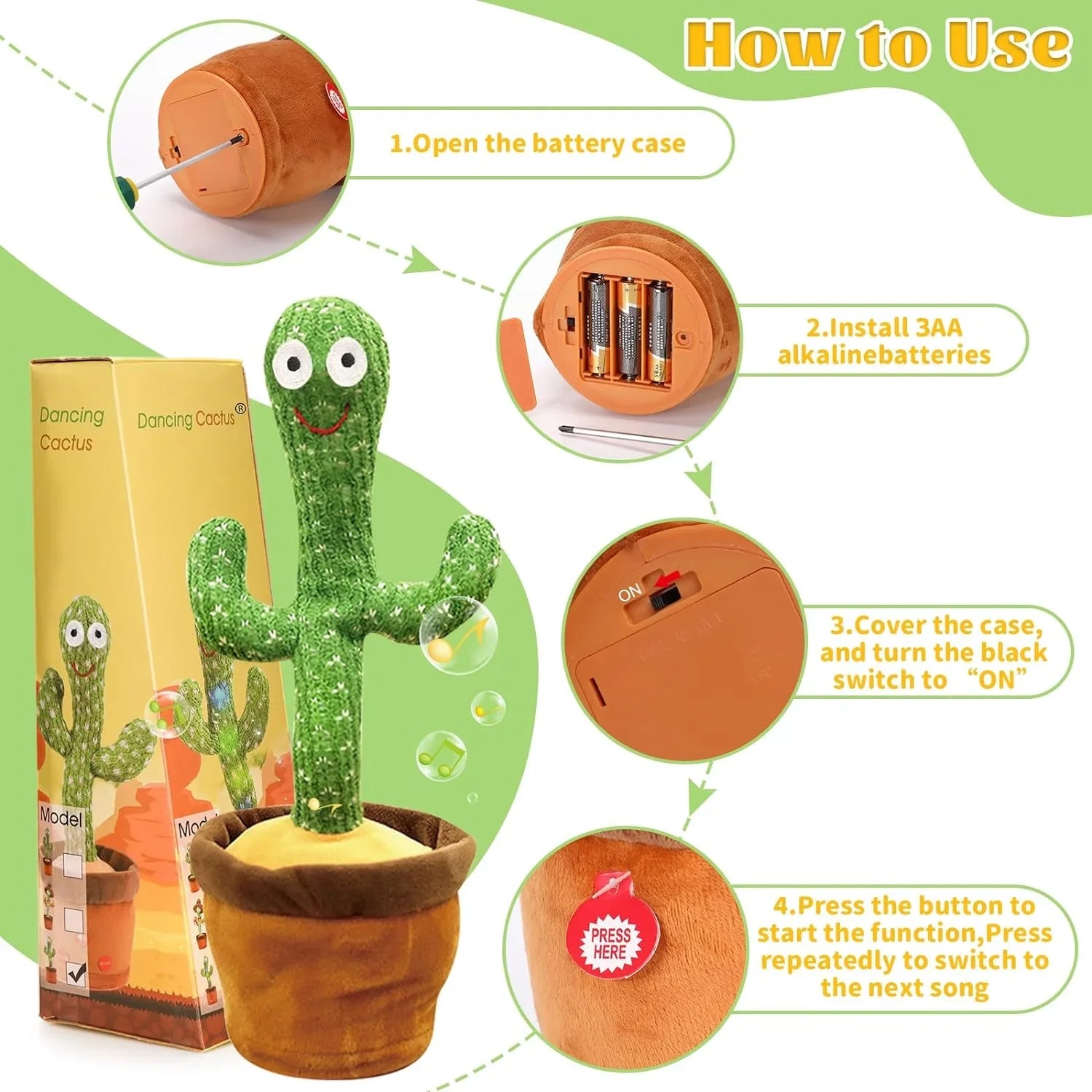Intelligent Kawaii Cactus Interactive Learning and Musical Toy for Kids
