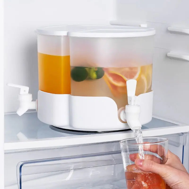 Cold Water Pitcher with Faucet & Iced Beverage Dispenser Refrigerator and Spigot