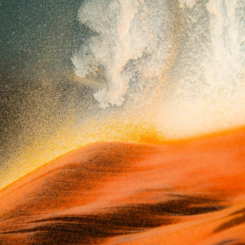 3D Deep Sea Sandscape & Moving Sand Art Picture with Round Glass In Motion Display