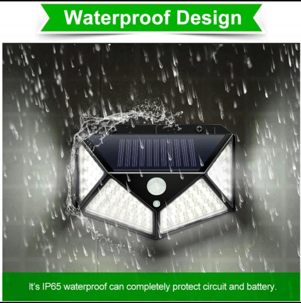 100LED Solar Wall Lamp With PIR Motion Sensor